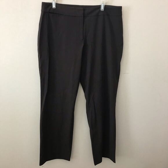 Eileen Fisher Brown Wide Leg Stretch Career Pants - Picture 2 of 6